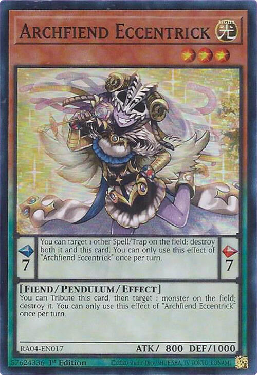 Archfiend Eccentrick [RA04-EN017] Super Rare | Jomio and Rueliete's Cards and Comics