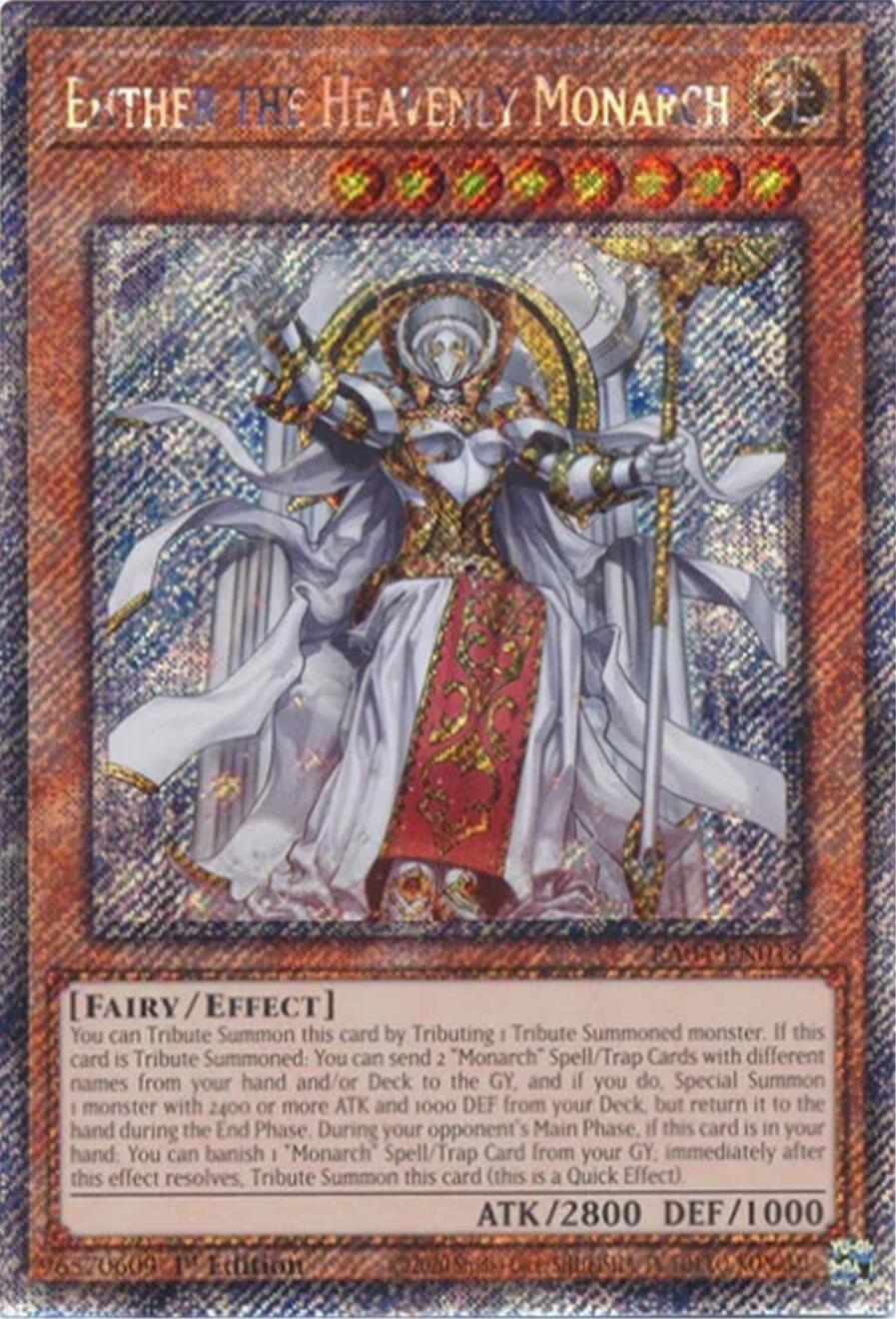 Ehther the Heavenly Monarch [RA04-EN018] Platinum Secret Rare | Jomio and Rueliete's Cards and Comics