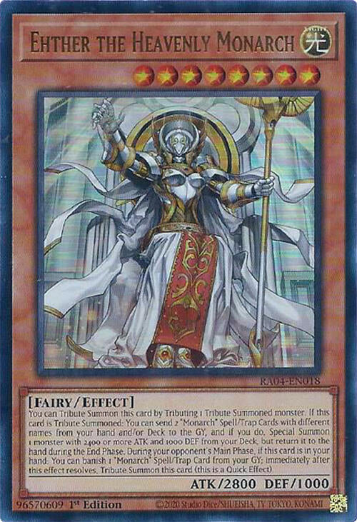 Ehther the Heavenly Monarch [RA04-EN018] Ultra Rare | Jomio and Rueliete's Cards and Comics