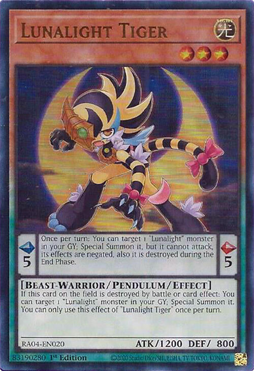 Lunalight Tiger [RA04-EN020] Ultra Rare | Jomio and Rueliete's Cards and Comics