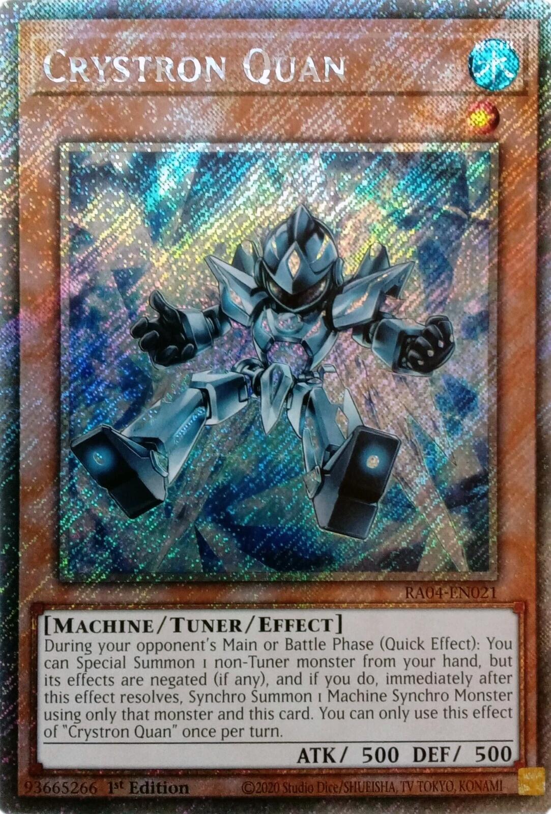 Crystron Quan [RA04-EN021] Platinum Secret Rare | Jomio and Rueliete's Cards and Comics