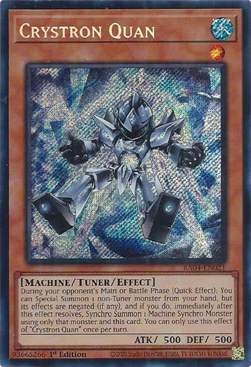 Crystron Quan [RA04-EN021] Secret Rare | Jomio and Rueliete's Cards and Comics
