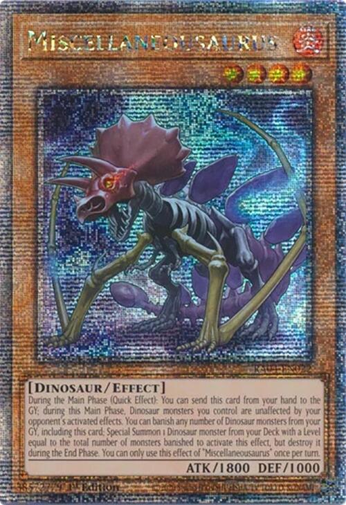 Miscellaneousaurus [RA04-EN022] Quarter Century Secret Rare | Jomio and Rueliete's Cards and Comics