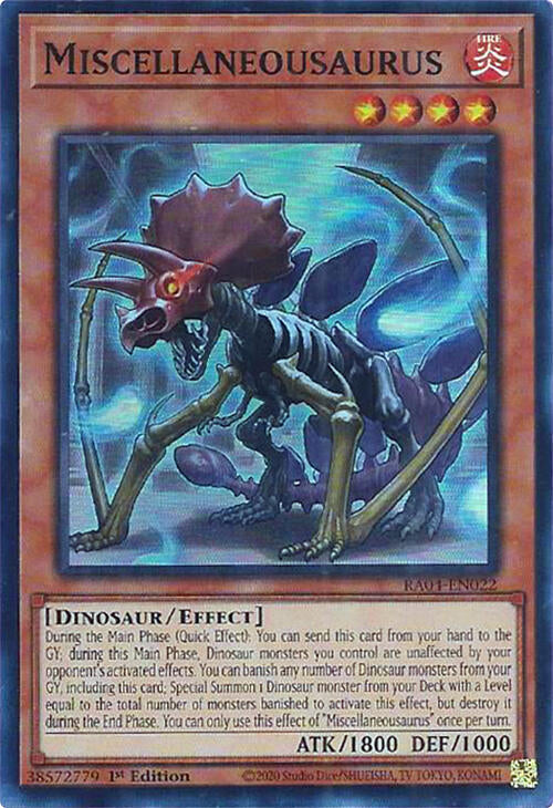 Miscellaneousaurus [RA04-EN022] Super Rare | Jomio and Rueliete's Cards and Comics