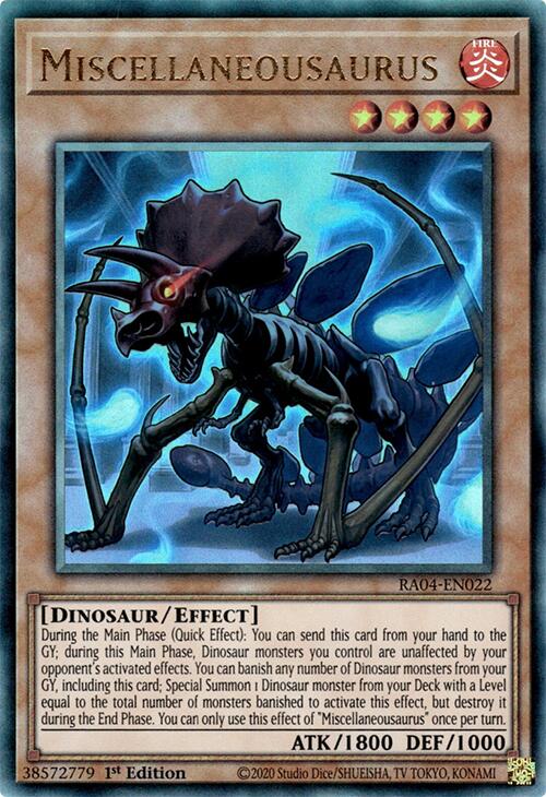 Miscellaneousaurus [RA04-EN022] Prismatic Ultimate Rare | Jomio and Rueliete's Cards and Comics