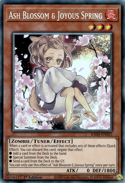 Ash Blossom & Joyous Spring (Alternate Art) [RA04-EN025] Prismatic Collector's Rare | Jomio and Rueliete's Cards and Comics