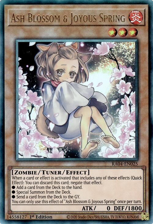 Ash Blossom & Joyous Spring (Alternate Art) [RA04-EN025] Prismatic Ultimate Rare | Jomio and Rueliete's Cards and Comics