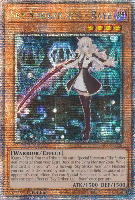 Sky Striker Ace - Raye [RA04-EN026] Quarter Century Secret Rare | Jomio and Rueliete's Cards and Comics