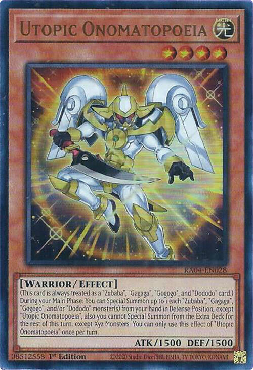Utopic Onomatopoeia [RA04-EN028] Ultra Rare | Jomio and Rueliete's Cards and Comics
