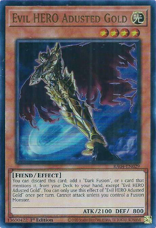Evil HERO Adusted Gold [RA04-EN029] Ultra Rare | Jomio and Rueliete's Cards and Comics