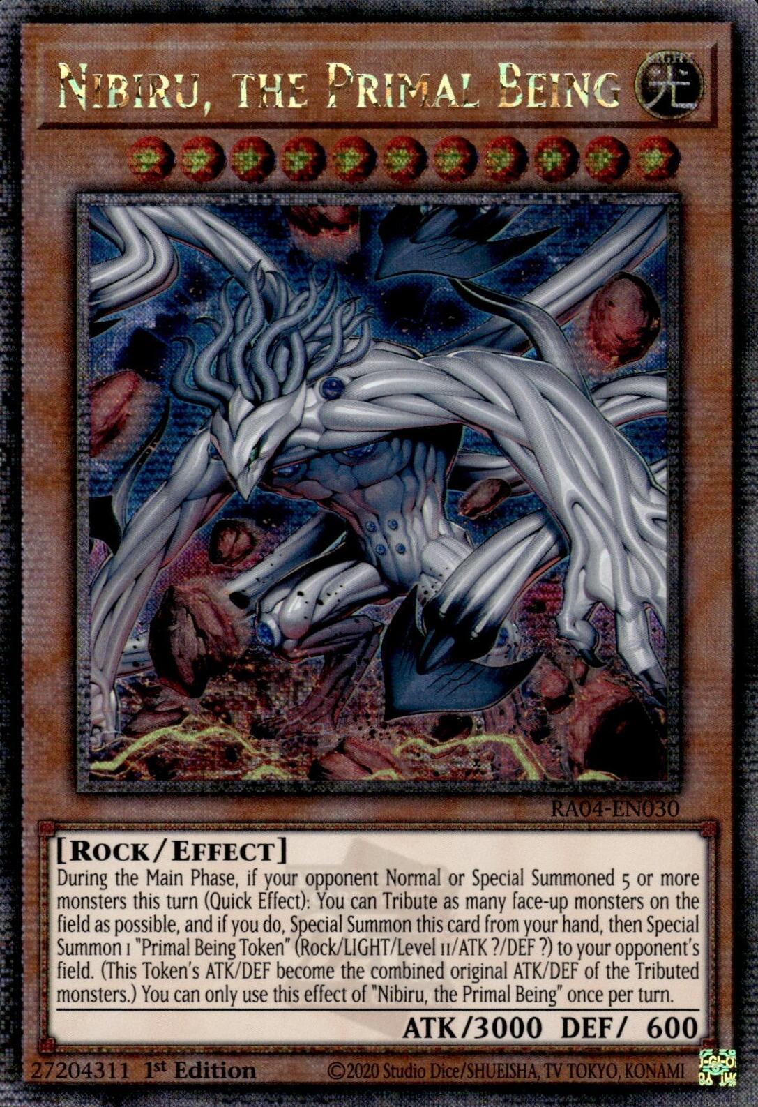 Nibiru, the Primal Being (New Art) [RA04-EN030] Quarter Century Secret Rare | Jomio and Rueliete's Cards and Comics