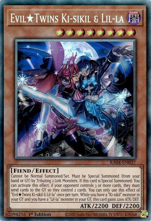 EvilTwins Ki-sikil & Lil-la [RA04-EN037] Prismatic Collector's Rare | Jomio and Rueliete's Cards and Comics