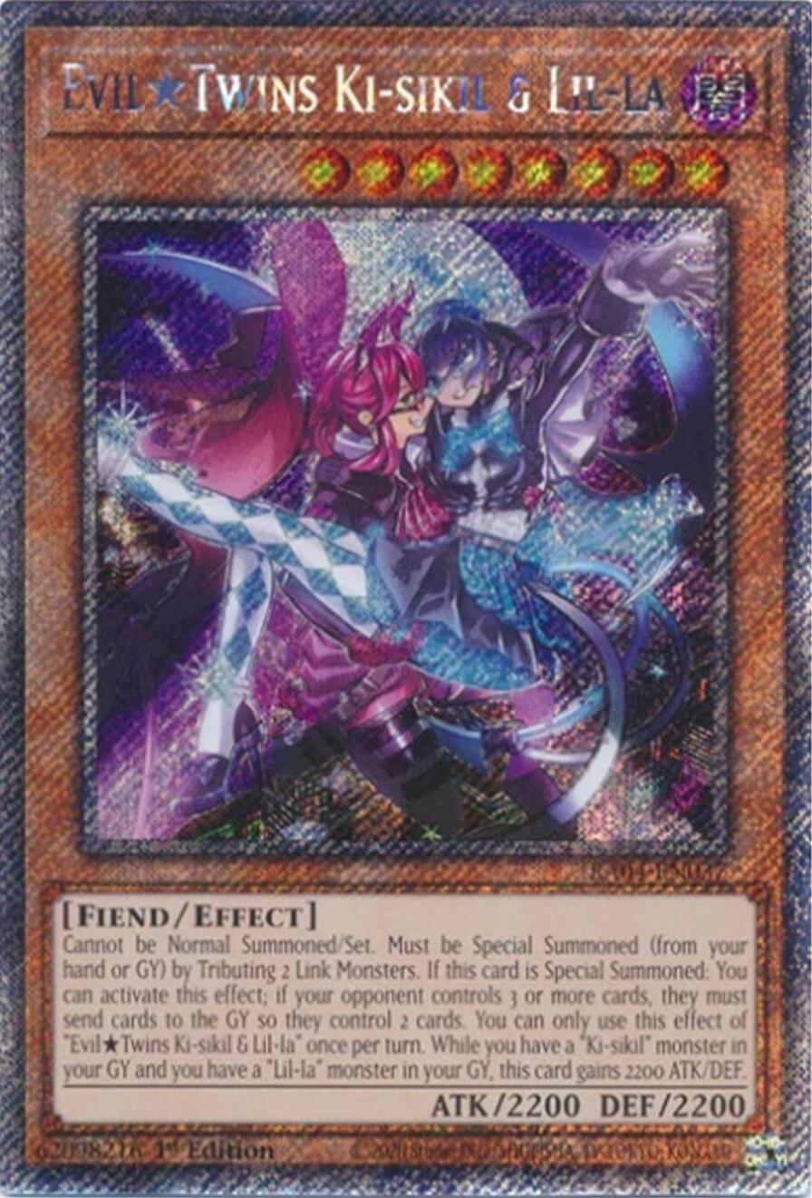 EvilTwins Ki-sikil & Lil-la [RA04-EN037] Platinum Secret Rare | Jomio and Rueliete's Cards and Comics