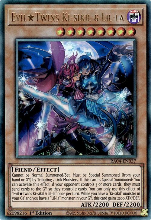 EvilTwins Ki-sikil & Lil-la [RA04-EN037] Prismatic Ultimate Rare | Jomio and Rueliete's Cards and Comics