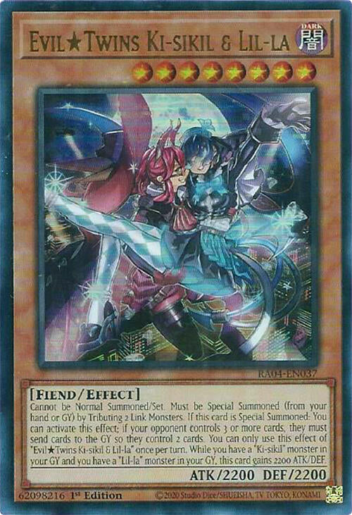EvilTwins Ki-sikil & Lil-la [RA04-EN037] Ultra Rare | Jomio and Rueliete's Cards and Comics