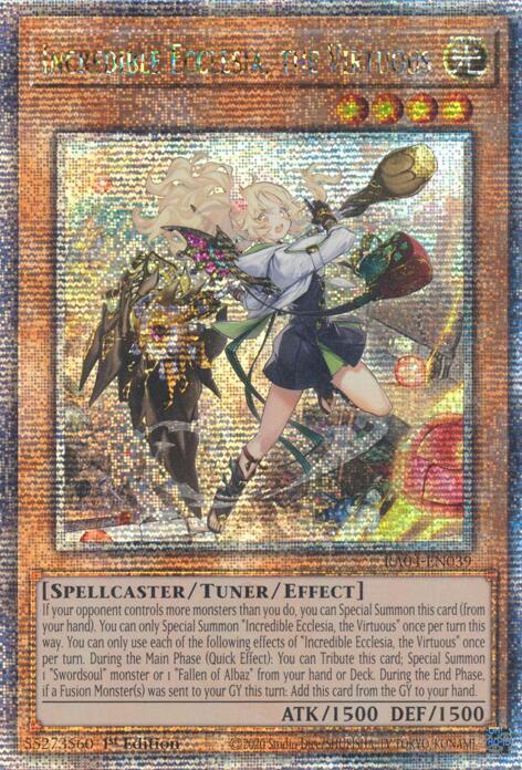 Incredible Ecclesia, the Virtuous (New Art) [RA04-EN039] Quarter Century Secret Rare | Jomio and Rueliete's Cards and Comics