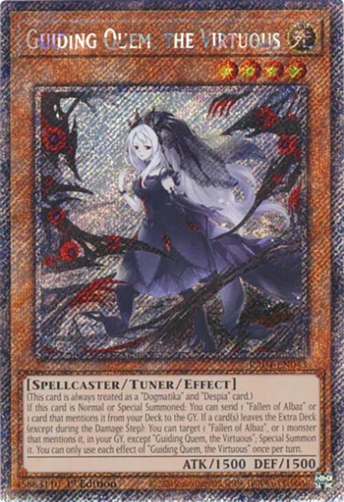 Guiding Quem, the Virtuous [RA04-EN043] Platinum Secret Rare | Jomio and Rueliete's Cards and Comics