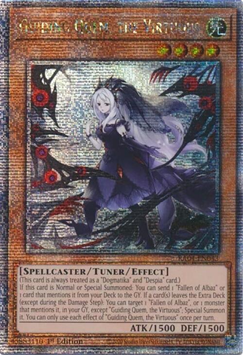 Guiding Quem, the Virtuous [RA04-EN043] Quarter Century Secret Rare | Jomio and Rueliete's Cards and Comics