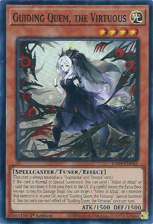 Guiding Quem, the Virtuous [RA04-EN043] Super Rare | Jomio and Rueliete's Cards and Comics