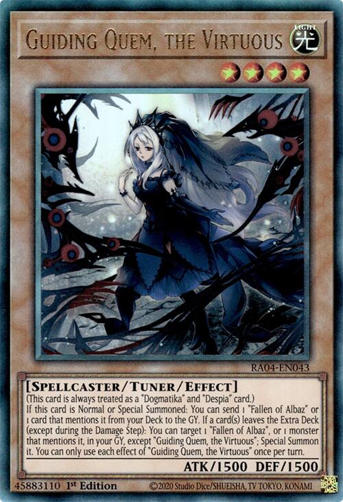 Guiding Quem, the Virtuous [RA04-EN043] Prismatic Ultimate Rare | Jomio and Rueliete's Cards and Comics