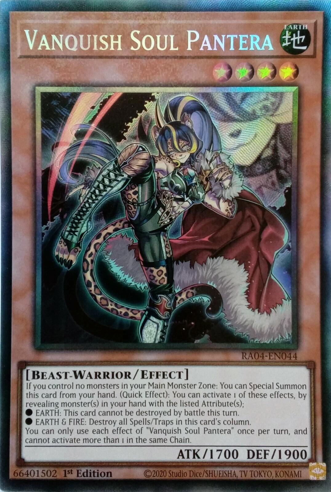 Vanquish Soul Pantera [RA04-EN044] Prismatic Collector's Rare | Jomio and Rueliete's Cards and Comics