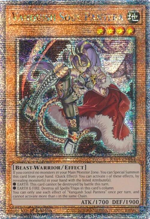 Vanquish Soul Pantera [RA04-EN044] Quarter Century Secret Rare | Jomio and Rueliete's Cards and Comics