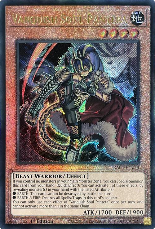 Vanquish Soul Pantera [RA04-EN044] Prismatic Ultimate Rare | Jomio and Rueliete's Cards and Comics