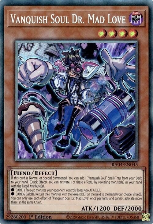 Vanquish Soul Dr. Mad Love [RA04-EN045] Prismatic Collector's Rare | Jomio and Rueliete's Cards and Comics