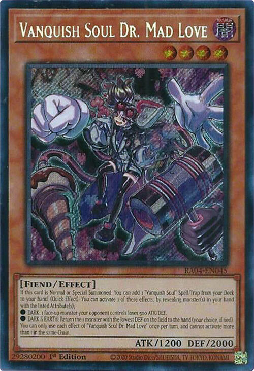 Vanquish Soul Dr. Mad Love [RA04-EN045] Secret Rare | Jomio and Rueliete's Cards and Comics