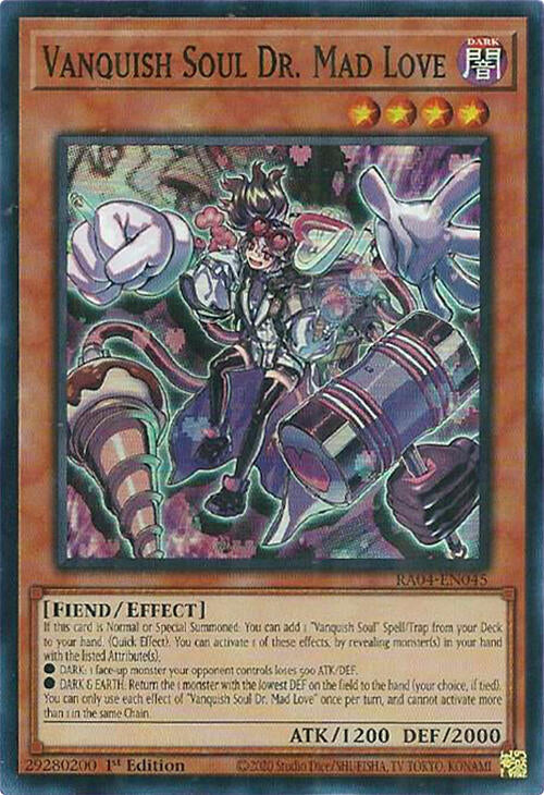 Vanquish Soul Dr. Mad Love [RA04-EN045] Super Rare | Jomio and Rueliete's Cards and Comics