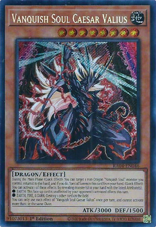 Vanquish Soul Caesar Valius [RA04-EN046] Secret Rare | Jomio and Rueliete's Cards and Comics
