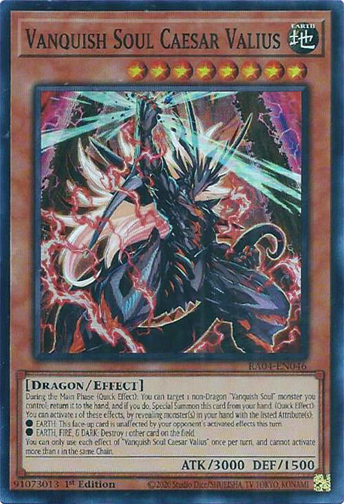 Vanquish Soul Caesar Valius [RA04-EN046] Super Rare | Jomio and Rueliete's Cards and Comics