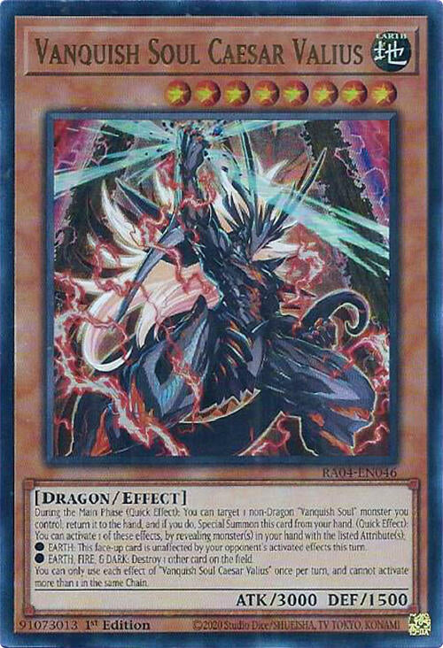 Vanquish Soul Caesar Valius [RA04-EN046] Ultra Rare | Jomio and Rueliete's Cards and Comics