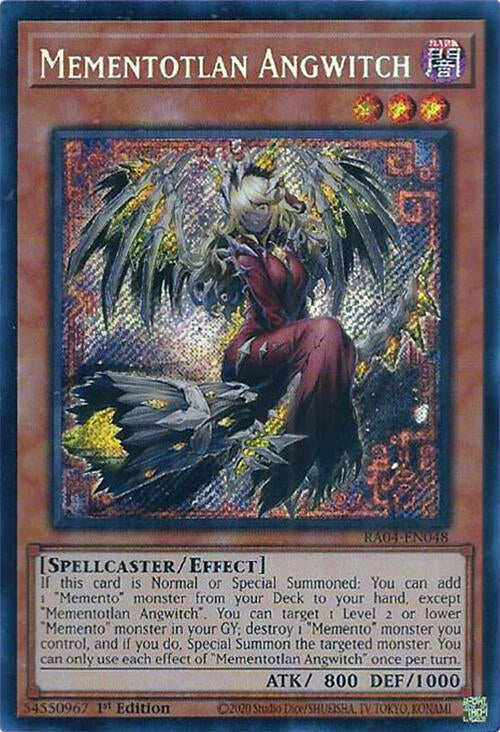 Mementotlan Angwitch [RA04-EN048] Secret Rare | Jomio and Rueliete's Cards and Comics