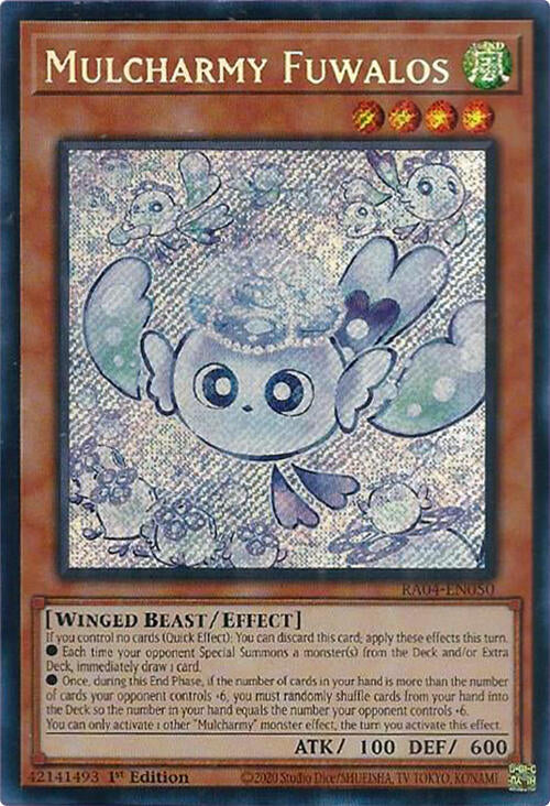 Mulcharmy Fuwalos [RA04-EN050] Secret Rare | Jomio and Rueliete's Cards and Comics
