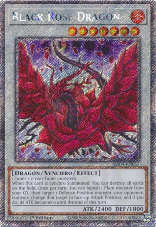 Black Rose Dragon [RA04-EN057] Platinum Secret Rare | Jomio and Rueliete's Cards and Comics