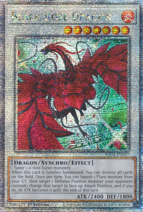 Black Rose Dragon (Alternate Art) [RA04-EN057] Quarter Century Secret Rare | Jomio and Rueliete's Cards and Comics