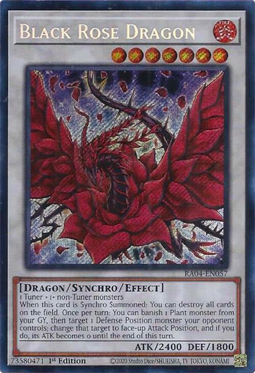 Black Rose Dragon [RA04-EN057] Secret Rare | Jomio and Rueliete's Cards and Comics