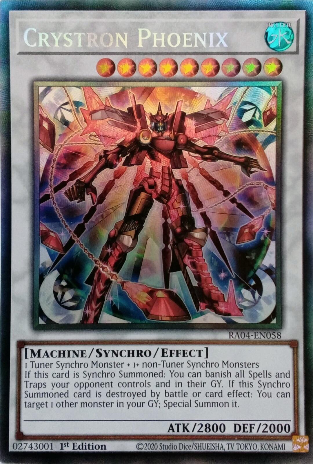Crystron Phoenix [RA04-EN058] Prismatic Collector's Rare | Jomio and Rueliete's Cards and Comics