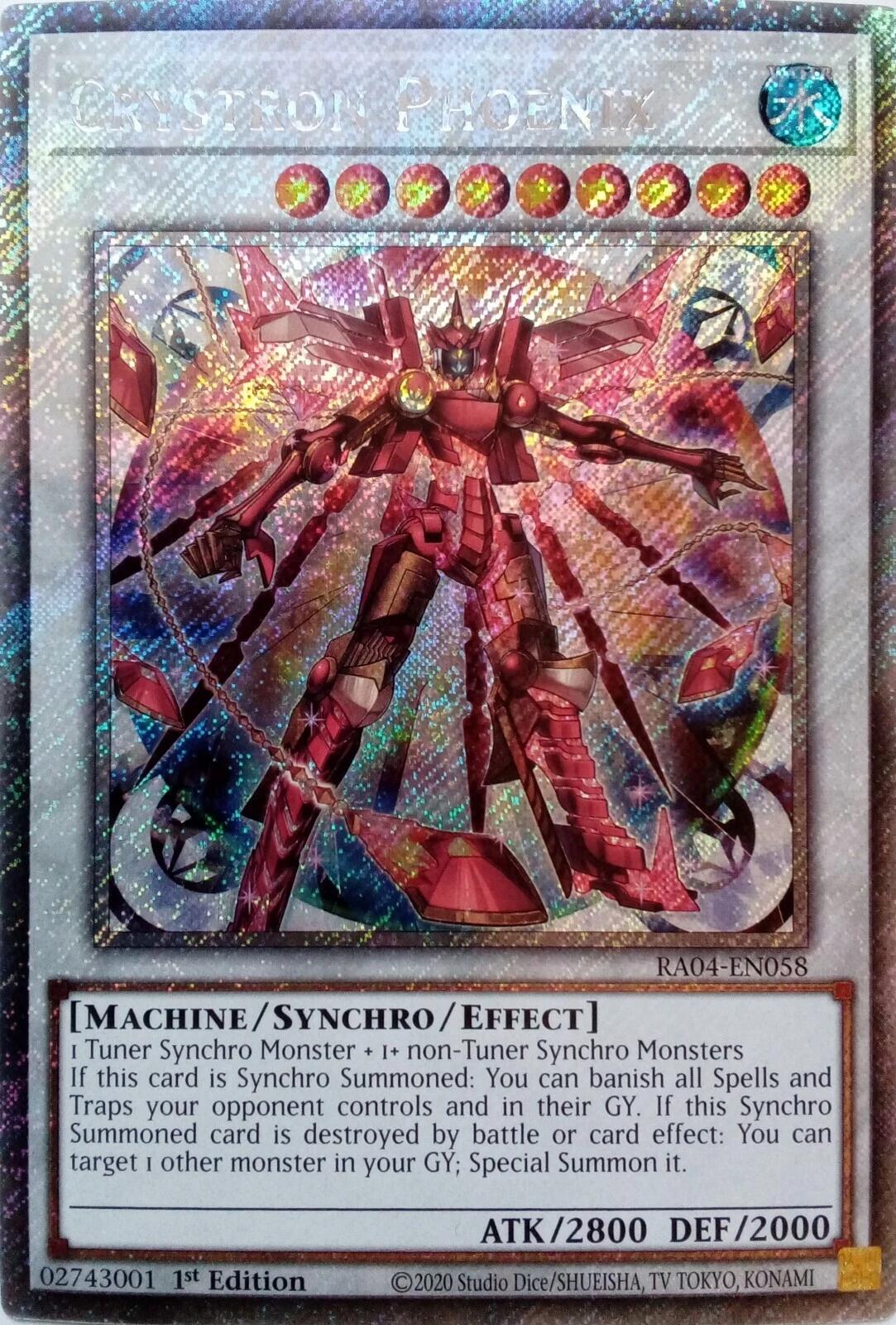 Crystron Phoenix [RA04-EN058] Platinum Secret Rare | Jomio and Rueliete's Cards and Comics