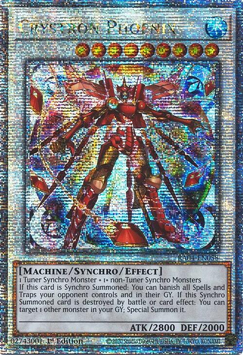 Crystron Phoenix [RA04-EN058] Quarter Century Secret Rare | Jomio and Rueliete's Cards and Comics