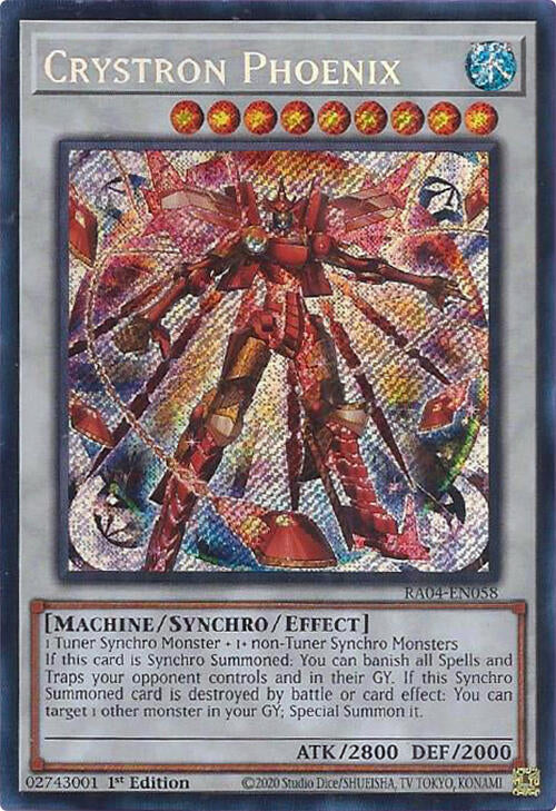 Crystron Phoenix [RA04-EN058] Secret Rare | Jomio and Rueliete's Cards and Comics