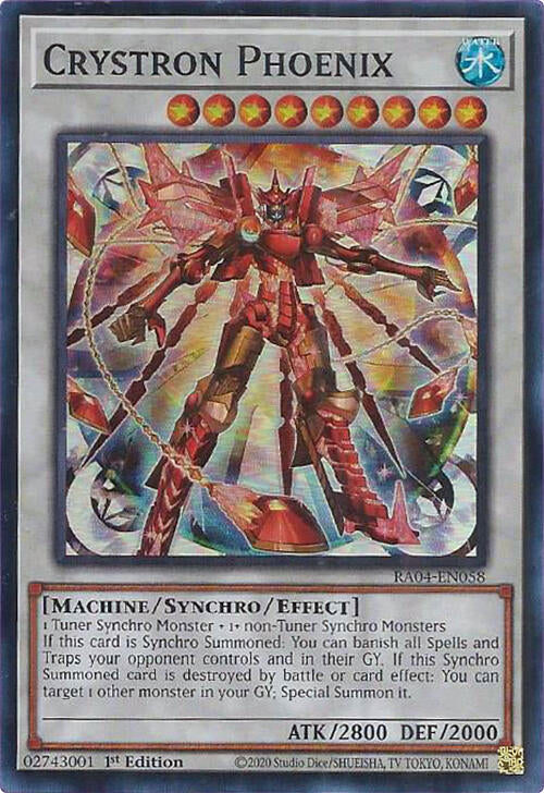 Crystron Phoenix [RA04-EN058] Super Rare | Jomio and Rueliete's Cards and Comics