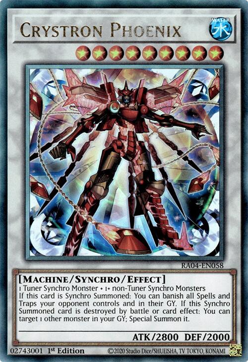 Crystron Phoenix [RA04-EN058] Prismatic Ultimate Rare | Jomio and Rueliete's Cards and Comics