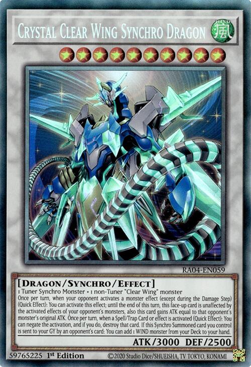 Crystal Clear Wing Synchro Dragon [RA04-EN059] Collector's Rare | Jomio and Rueliete's Cards and Comics
