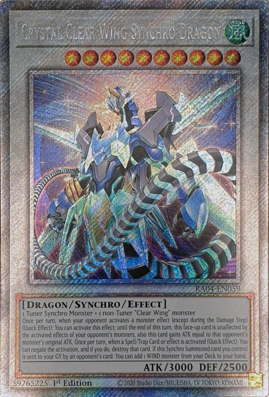 Crystal Clear Wing Synchro Dragon [RA04-EN059] Platinum Secret Rare | Jomio and Rueliete's Cards and Comics