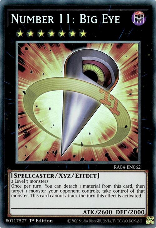 Number 11: Big Eye [RA04-EN062] Prismatic Collector's Rare | Jomio and Rueliete's Cards and Comics