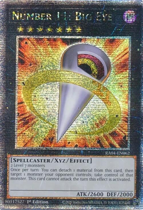 Number 11: Big Eye [RA04-EN062] Quarter Century Secret Rare | Jomio and Rueliete's Cards and Comics