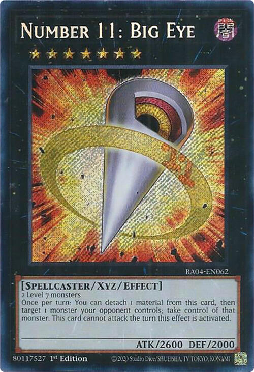 Number 11: Big Eye [RA04-EN062] Secret Rare | Jomio and Rueliete's Cards and Comics