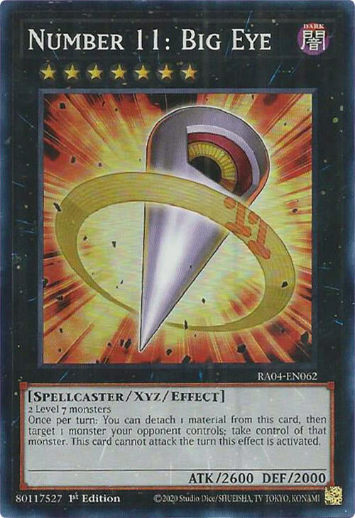 Number 11: Big Eye [RA04-EN062] Super Rare | Jomio and Rueliete's Cards and Comics